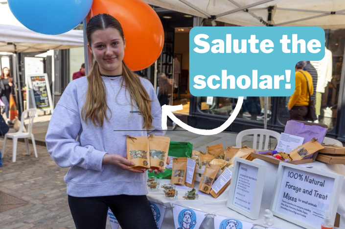 Oliwia's business Squeaking Wonderlan won a CBF Scholarship